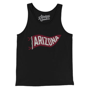 Arizona Pennant Men/Unisex Tank Top-Black-Allegiant Goods Co. Vintage Sports Apparel