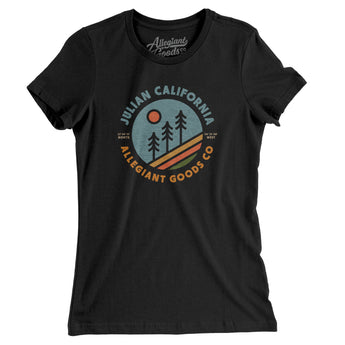 Julian California Retro Badge Women's T-Shirt-Black-Allegiant Goods Co. Vintage Sports Apparel