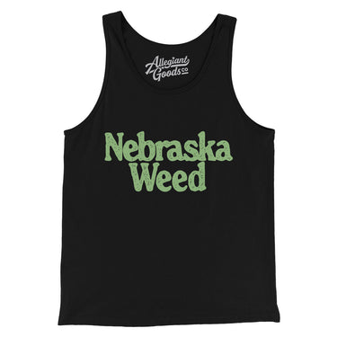 Nebraska Weed Men/Unisex Tank Top-Black-Allegiant Goods Co. Vintage Sports Apparel