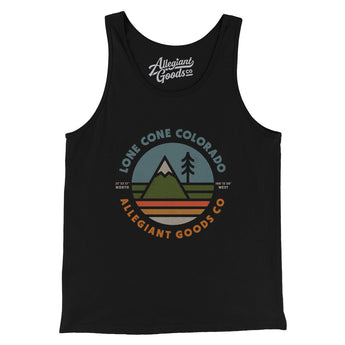 Lone Cone Colorado Retro Badge Men/Unisex Tank Top-Allegiant Goods Co. Vintage Sports Apparel