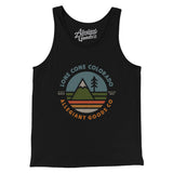 Lone Cone Colorado Retro Badge Men/Unisex Tank Top-Black-Allegiant Goods Co. Vintage Sports Apparel