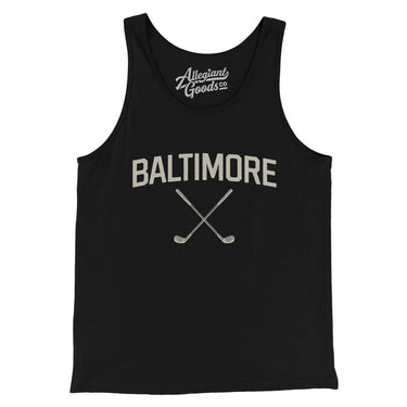 Baltimore Golf Men/Unisex Tank Top-Black-Allegiant Goods Co. Vintage Sports Apparel