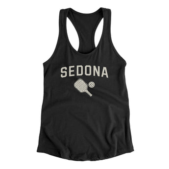 Sedona Pickleball Women's Racerback Tank-Black-Allegiant Goods Co. Vintage Sports Apparel