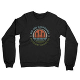 Big Sur California Retro Badge Midweight French Terry Crewneck Sweatshirt-Black-Allegiant Goods Co. Vintage Sports Apparel