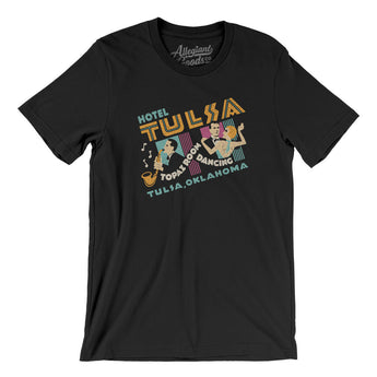 Hotel Tulsa Topaz Room Men/Unisex T-Shirt-Black-Allegiant Goods Co. Vintage Sports Apparel