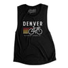 Denver Cycling Women's Flowey Scoopneck Muscle Tank-Black-Allegiant Goods Co. Vintage Sports Apparel