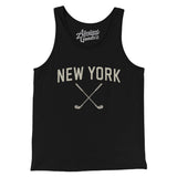 New York Golf Men/Unisex Tank Top-Black-Allegiant Goods Co. Vintage Sports Apparel
