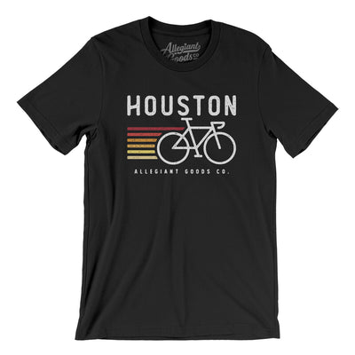 Houston Cycling Men/Unisex T-Shirt-Black-Allegiant Goods Co. Vintage Sports Apparel