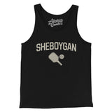 Sheboygan Pickleball Men/Unisex Tank Top-Black-Allegiant Goods Co. Vintage Sports Apparel