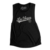 Las Vegas Vintage Script Women's Flowey Scoopneck Muscle Tank-Allegiant Goods Co. Vintage Sports Apparel