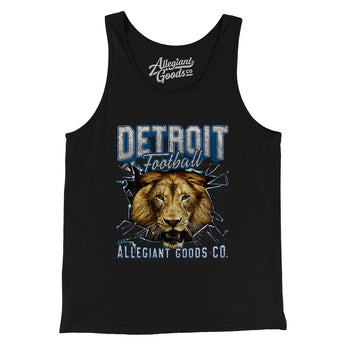 Detroit Football Throwback Mascot Men/Unisex Tank Top-Allegiant Goods Co. Vintage Sports Apparel