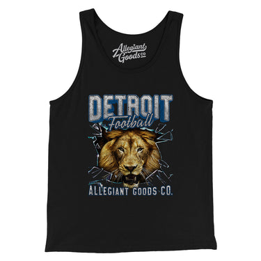 Detroit Football Throwback Mascot Men/Unisex Tank Top-Allegiant Goods Co. Vintage Sports Apparel
