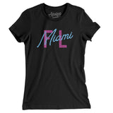 Miami Fl Overprinted Women's T-Shirt-Allegiant Goods Co. Vintage Sports Apparel