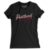 Portland Overprint Women's T-Shirt-Black-Allegiant Goods Co. Vintage Sports Apparel