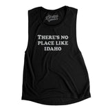 There's No Place Like Idaho Women's Flowey Scoopneck Muscle Tank-Black-Allegiant Goods Co. Vintage Sports Apparel