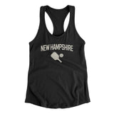 New Hampshire Pickleball Women's Racerback Tank-Black-Allegiant Goods Co. Vintage Sports Apparel