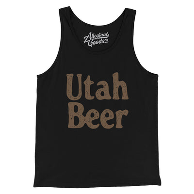 Utah Beer Men/Unisex Tank Top-Black-Allegiant Goods Co. Vintage Sports Apparel