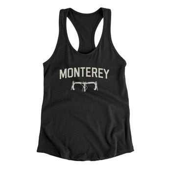 Monterey Cycling Women's Racerback Tank-Black-Allegiant Goods Co. Vintage Sports Apparel
