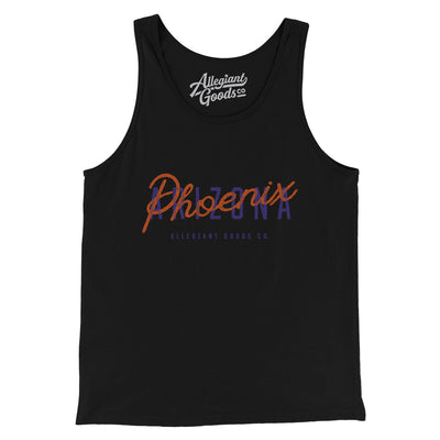 Phoenix Overprint Men/Unisex Tank Top-Black-Allegiant Goods Co. Vintage Sports Apparel