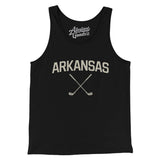 Arkansas Golf Men/Unisex Tank Top-Black-Allegiant Goods Co. Vintage Sports Apparel