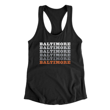 Baltimore Repeat Women's Racerback Tank-Allegiant Goods Co. Vintage Sports Apparel