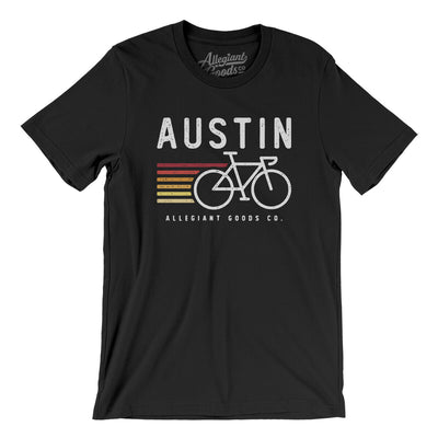 Austin Cycling Men/Unisex T-Shirt-Black-Allegiant Goods Co. Vintage Sports Apparel
