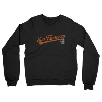 San Francisco Vintage Script Midweight French Terry Crewneck Sweatshirt-Allegiant Goods Co. Vintage Sports Apparel