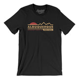 Albuquerque Mountain Sunset Men/Unisex T-Shirt-Black-Allegiant Goods Co. Vintage Sports Apparel