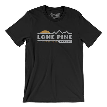 Lone Pine Mountain Sunset Men/Unisex T-Shirt-Black-Allegiant Goods Co. Vintage Sports Apparel