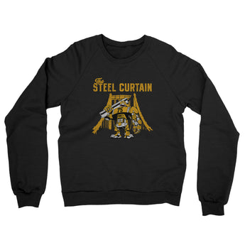 The Steel Curtain Midweight French Terry Crewneck Sweatshirt-Allegiant Goods Co. Vintage Sports Apparel