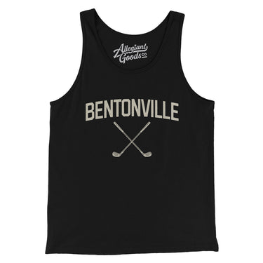 Bentonville Golf Men/Unisex Tank Top-Black-Allegiant Goods Co. Vintage Sports Apparel