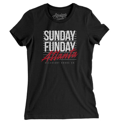 Sunday Funday Atlanta Women's T-Shirt-Black-Allegiant Goods Co. Vintage Sports Apparel