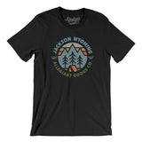 Jackson Wyoming Retro Badge Men/Unisex T-Shirt-Black-Allegiant Goods Co. Vintage Sports Apparel