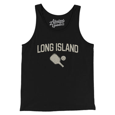 Long Island Pickleball Men/Unisex Tank Top-Black-Allegiant Goods Co. Vintage Sports Apparel
