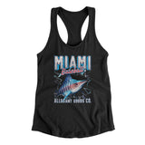 Miami Baseball Throwback Mascot Women's Racerback Tank-Allegiant Goods Co. Vintage Sports Apparel