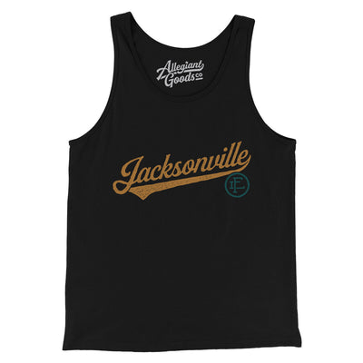Jacksonville Vintage Script Men/Unisex Tank Top-Black-Allegiant Goods Co. Vintage Sports Apparel