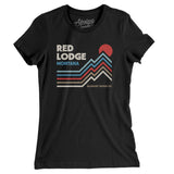 Red Lodge Montana Women's T-Shirt-Black-Allegiant Goods Co. Vintage Sports Apparel