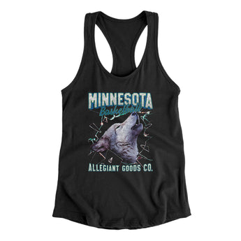 Minnesota Basketball Throwback Mascot Women's Racerback Tank-Allegiant Goods Co. Vintage Sports Apparel