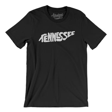Tennessee State Shape Text Men/Unisex T-Shirt-Allegiant Goods Co. Vintage Sports Apparel