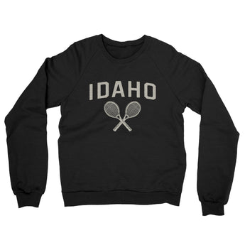 Idaho Tennis Midweight French Terry Crewneck Sweatshirt-Black-Allegiant Goods Co. Vintage Sports Apparel