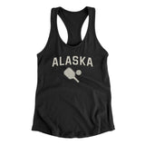 Alaska Pickleball Women's Racerback Tank-Black-Allegiant Goods Co. Vintage Sports Apparel