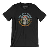 Ketchum Idaho Retro Badge Men/Unisex T-Shirt-Black-Allegiant Goods Co. Vintage Sports Apparel