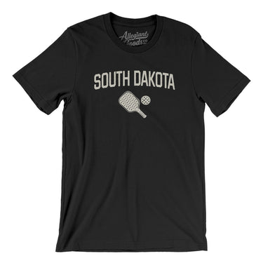 South Dakota Pickleball Men/Unisex T-Shirt-Black-Allegiant Goods Co. Vintage Sports Apparel