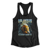 Los Angeles Football Throwback Mascot - Horse Women's Racerback Tank-Black-Allegiant Goods Co. Vintage Sports Apparel