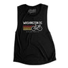 Washington Dc Cycling Women's Flowey Scoopneck Muscle Tank-Black-Allegiant Goods Co. Vintage Sports Apparel