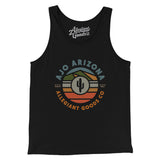 Ajo Arizona Retro Badge Men/Unisex Tank Top-Black-Allegiant Goods Co. Vintage Sports Apparel