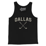 Dallas Golf Men/Unisex Tank Top-Black-Allegiant Goods Co. Vintage Sports Apparel