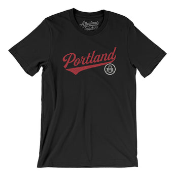 Portland Vintage Script Men/Unisex T-Shirt-Allegiant Goods Co. Vintage Sports Apparel