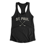 St. Paul Golf Women's Racerback Tank-Black-Allegiant Goods Co. Vintage Sports Apparel