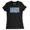 Victory Monday Detroit Women's T-Shirt-Black-Allegiant Goods Co. Vintage Sports Apparel